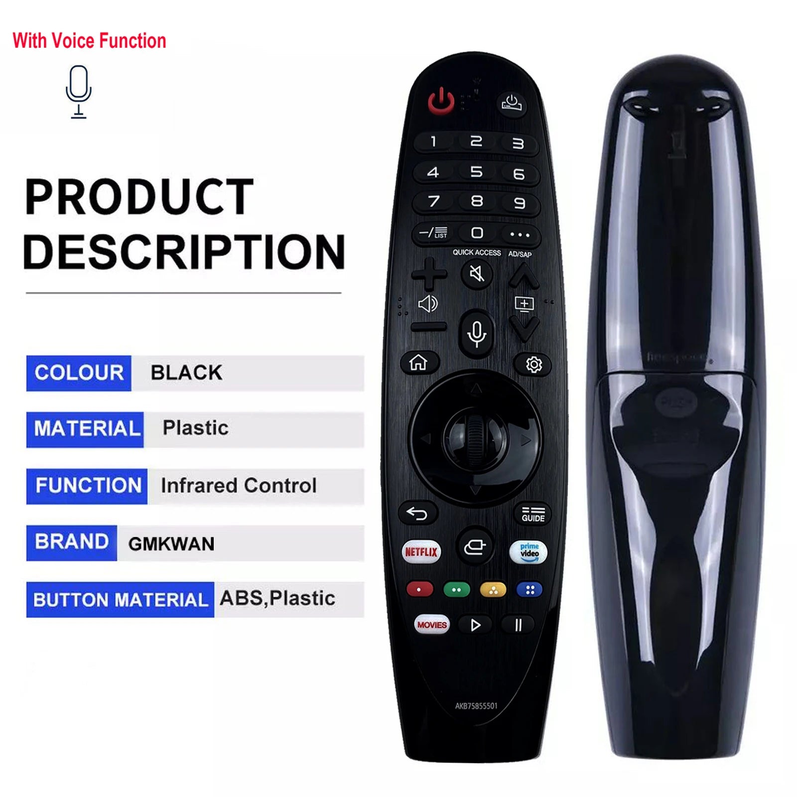 MR20GA Magic Voice Remote Control for LG 2020 OLED Smart TV ZX WX GX CX BX NANO9 NANO8