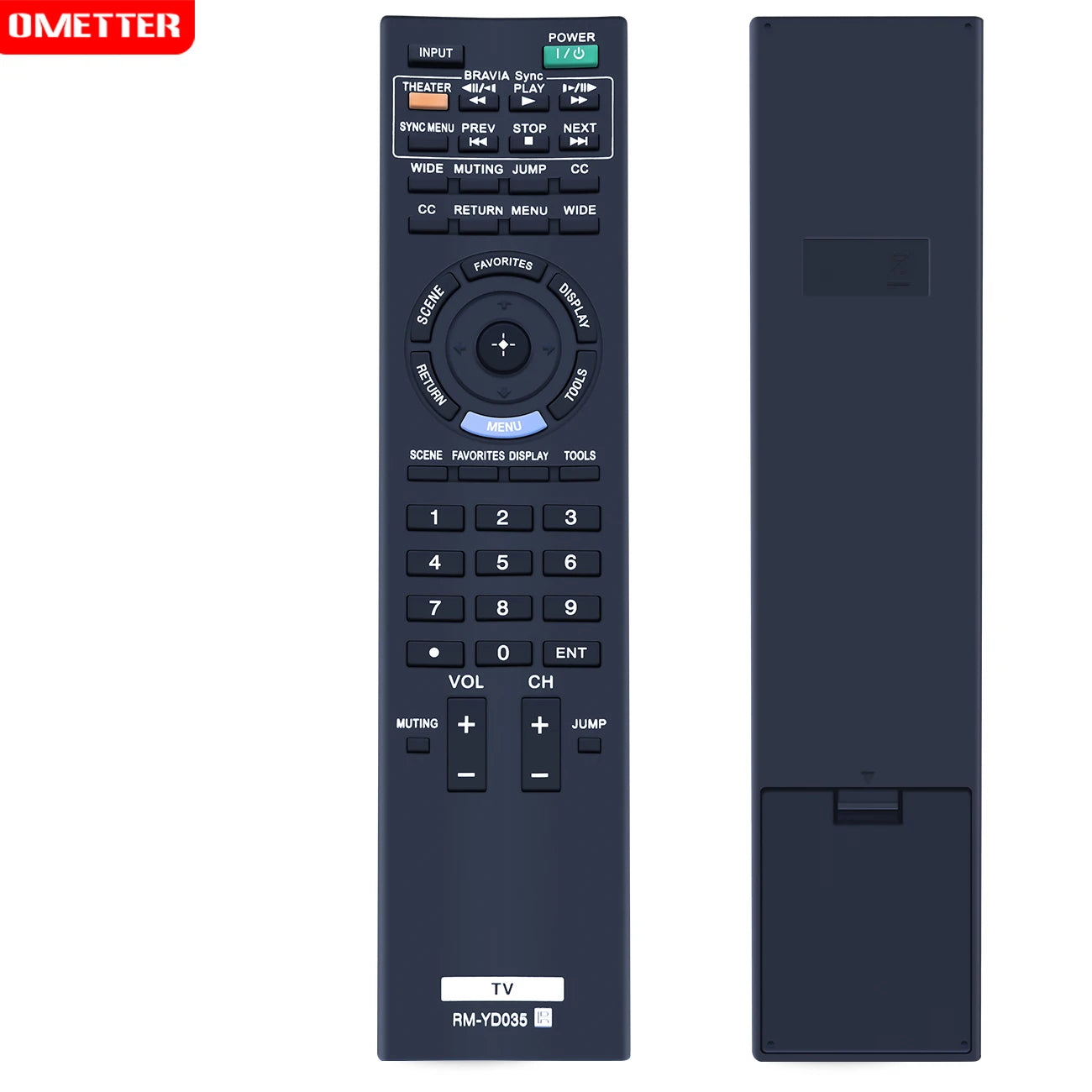 RM-YD035 Remote Control for Sony Bravia TVs – Direct Replacement for KDL Series Models