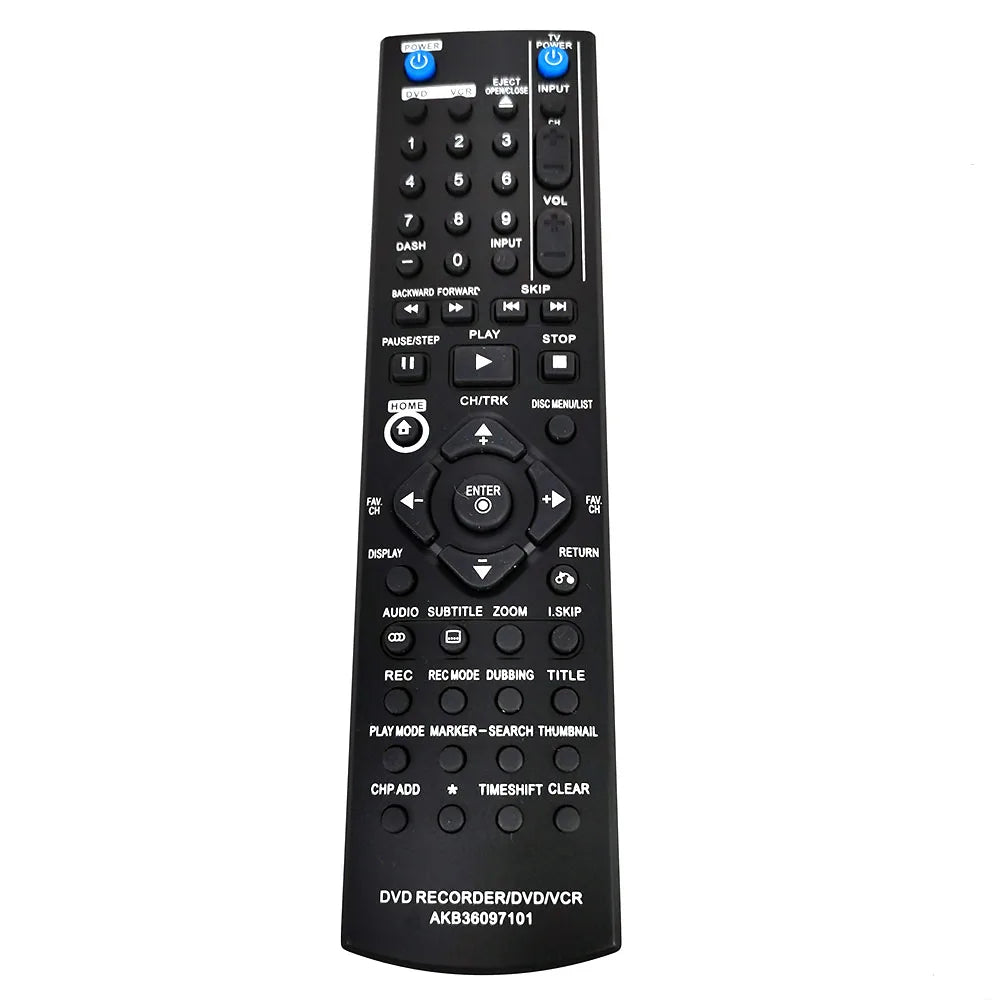 AKB36097101 Replacement Remote Control for RC897T RC397HM DVD Recorder VCR Player
