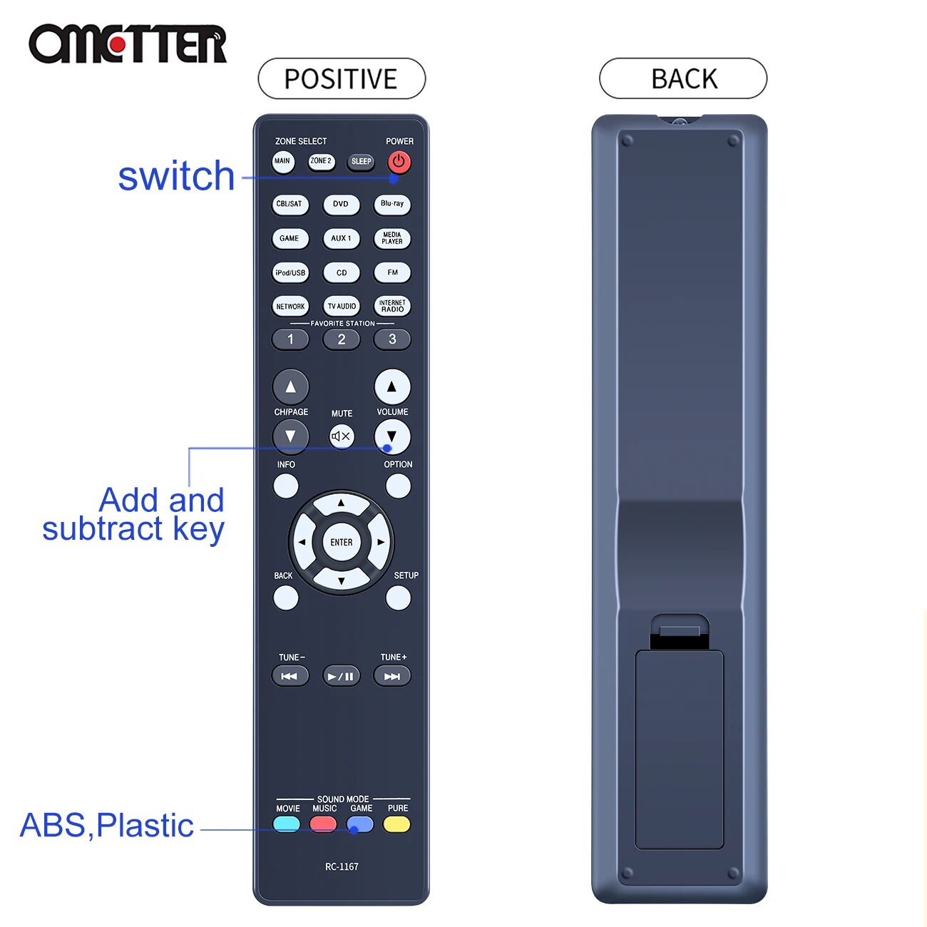 RC-1167 for DENON Remote Control AVR-1913 AVR-2113 AVR-2313 AV Receiver System