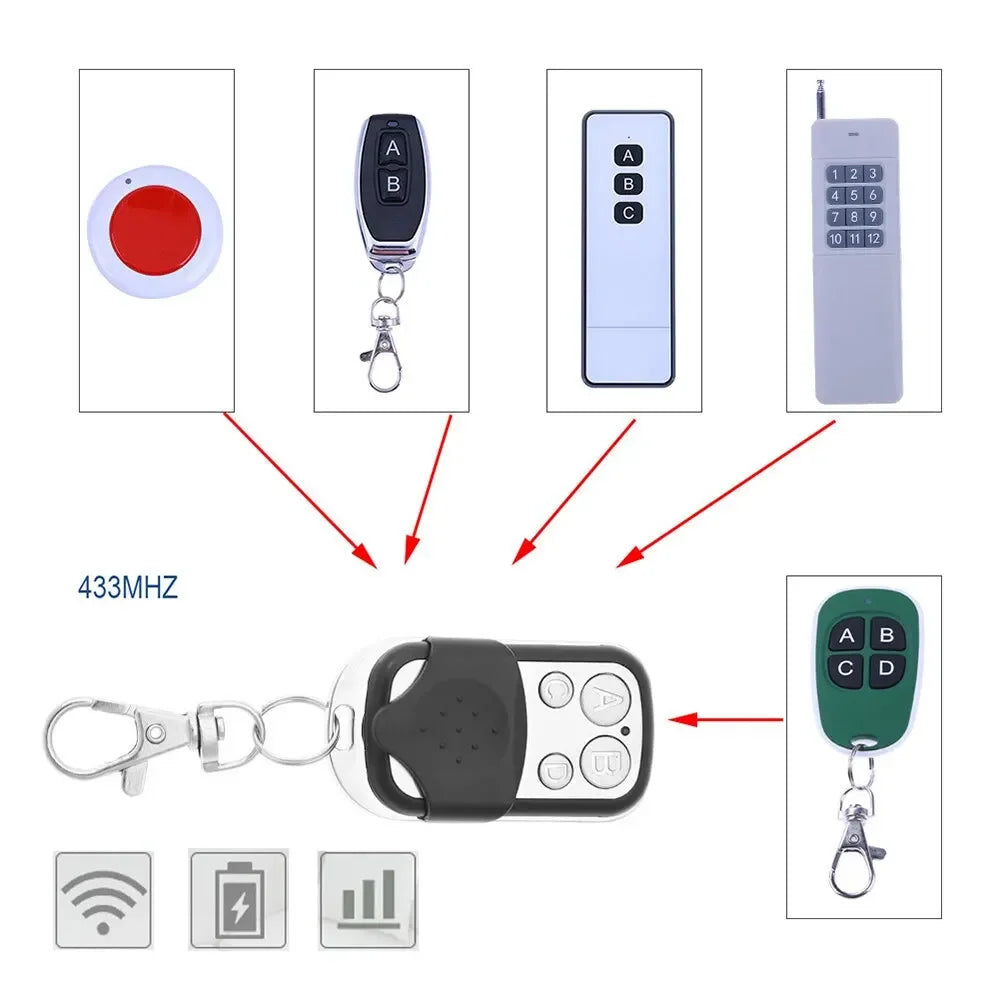 ONENUO KB-01 Universal 4-Button Garage Remote – 433MHz Fixed & Learning Code Duplicator | ONENUO