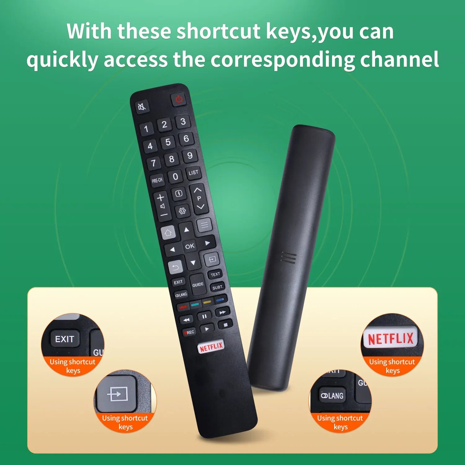 RC802N YAI2 Replace Remote Control for TCL Smart TV Models 32S6000S, 43S6500FS, 43DP640