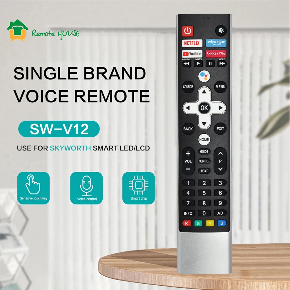 Voice Remote Control Replacement for Smart TVs RM-L1670 Compatible with SW-V12 Television Models