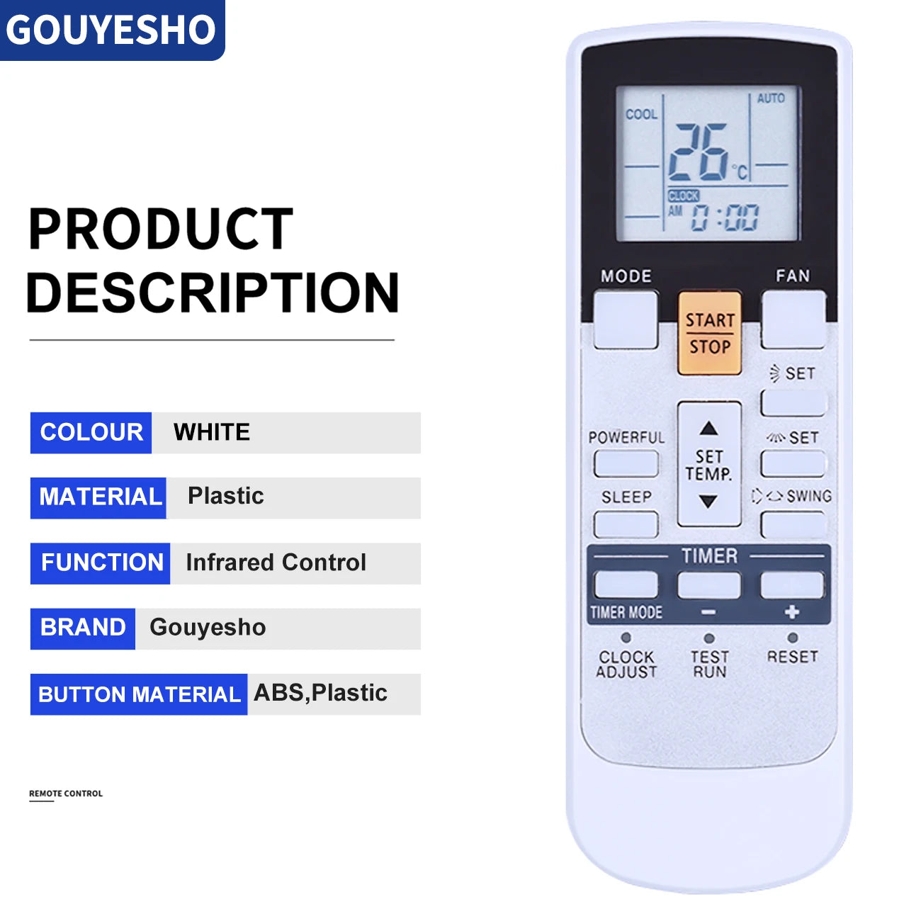 AR-RAJ1E RA-RAE1E Remote Control for FUJITSU Air Conditioner – GOUYESHO