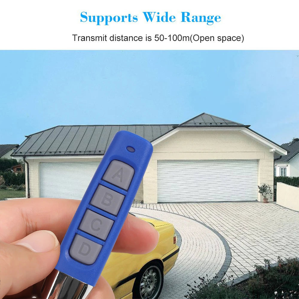 433MHz Auto Copy Remote Control: Universal 4-Key Duplicator for Garage Door, Gate & Electric Devices