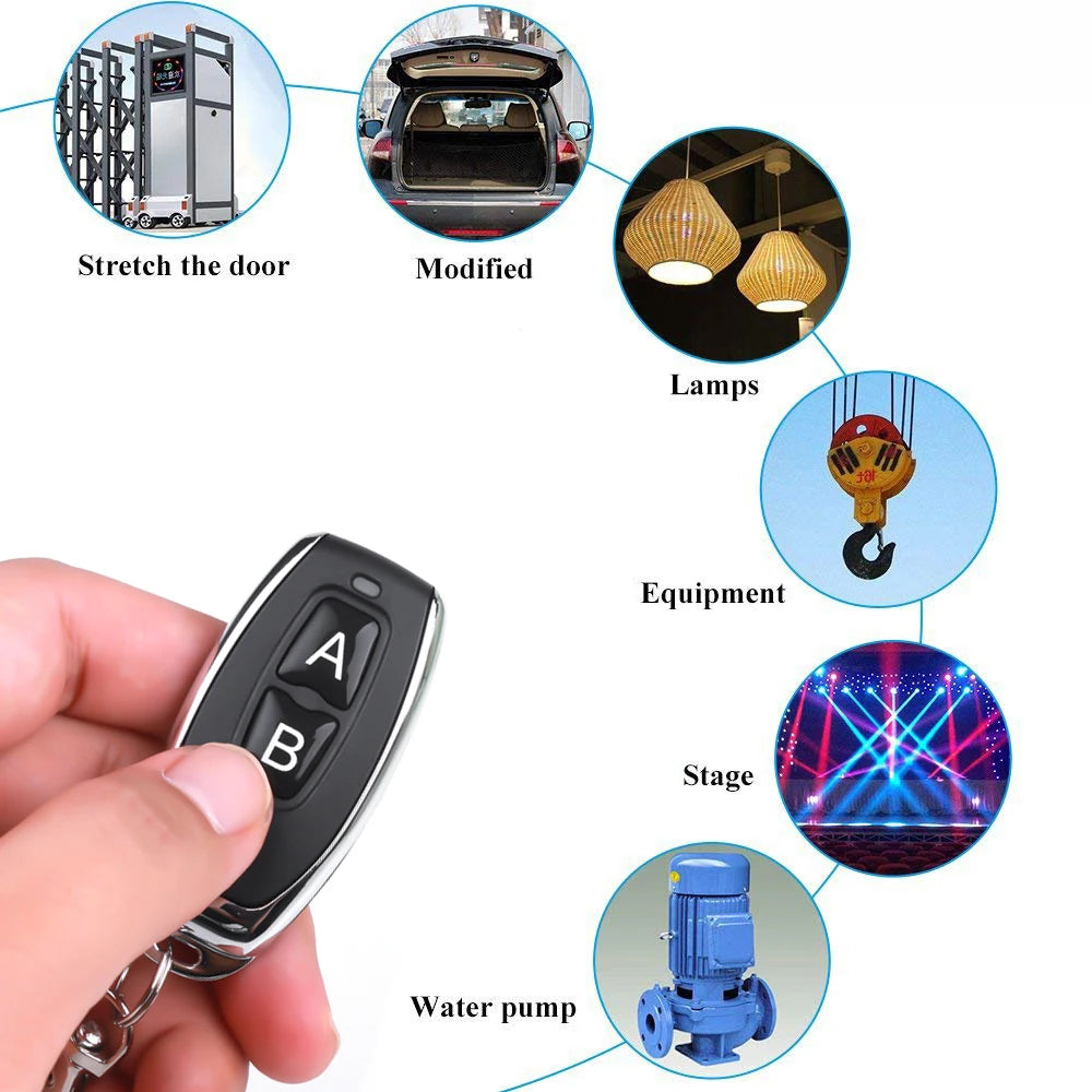 315/433MHz EV1527 Learning Remote Control for Gate, Garage Door & Alarm Systems