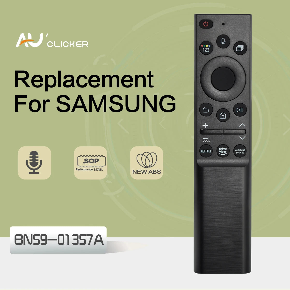 BN59-01357A Solar Voice Remote Control Replacement for Samsung Smart Frame QLED 4K 8K Smart TV