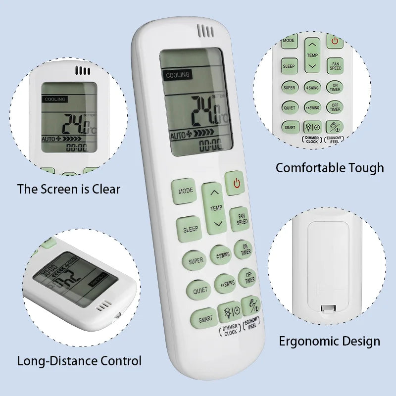 DG11R2-01 Replacement Remote Control for HSA71C HSA71R Hisense Air Conditioner Heat Pump AC