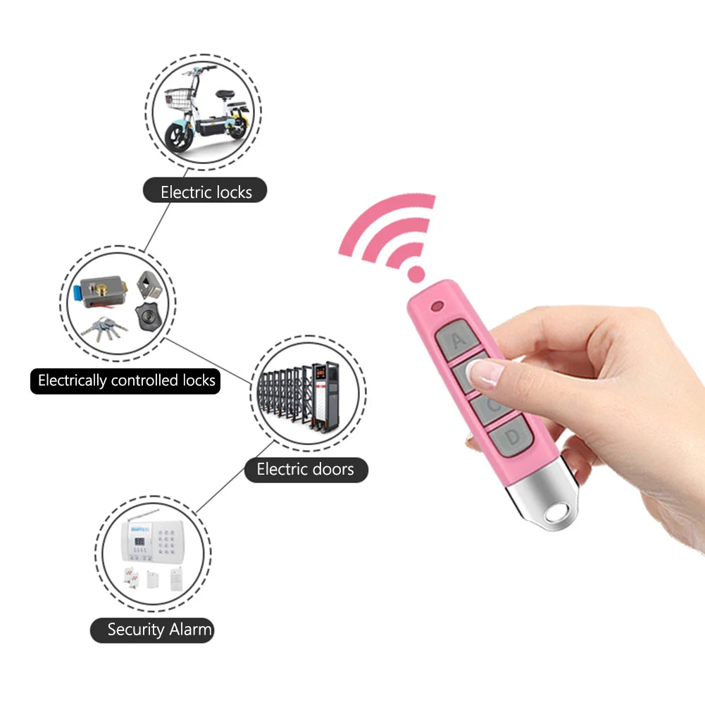 4-Button 433MHz Wireless Remote Control Duplicator – Learning, Fixed & Limited Rolling Code Cloner