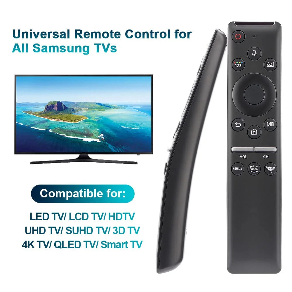 Voice Remote Control BN59-01330B for Samsung Smart TVs – HUNNESOR with Netflix & Prime Buttons