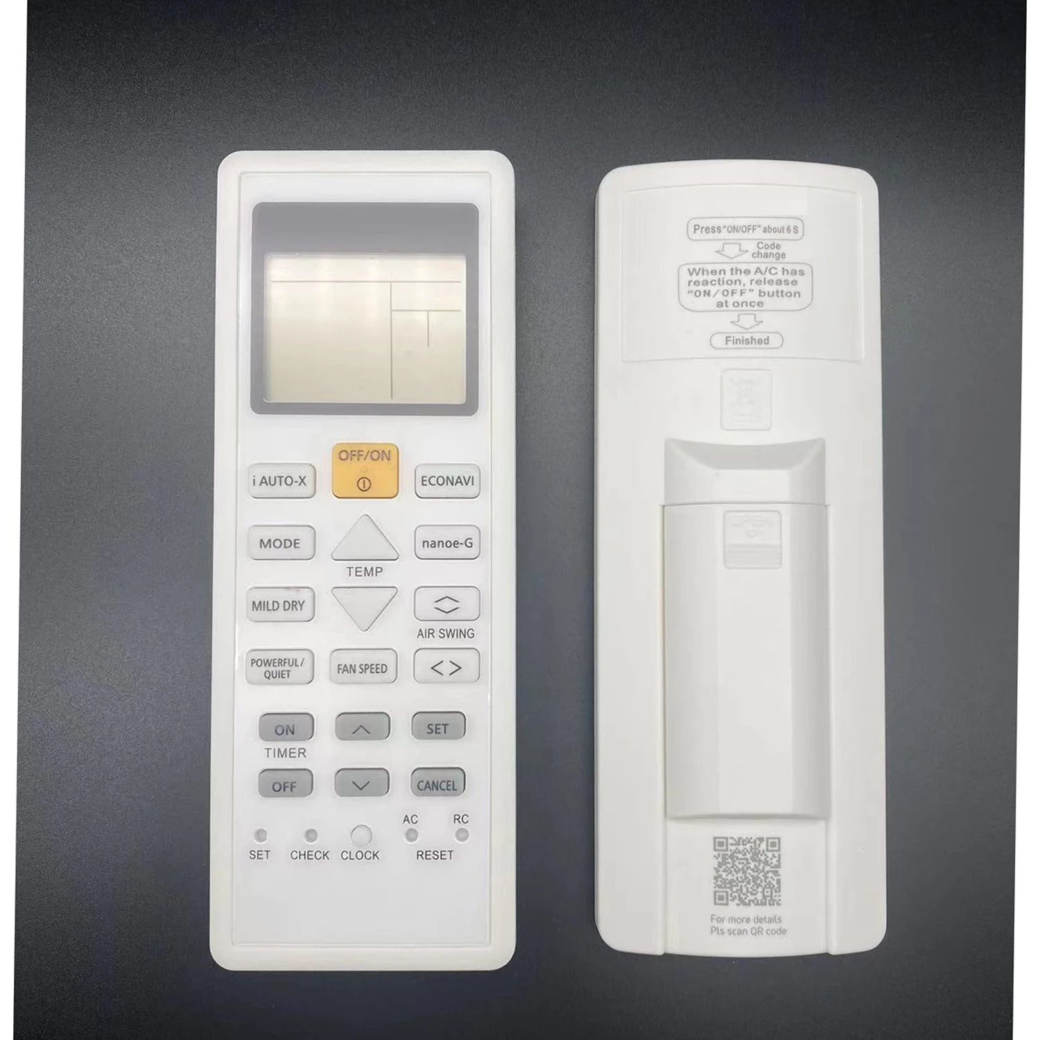 Panasonic A75C Series Replacement Remote Control for Air Conditioning Systems