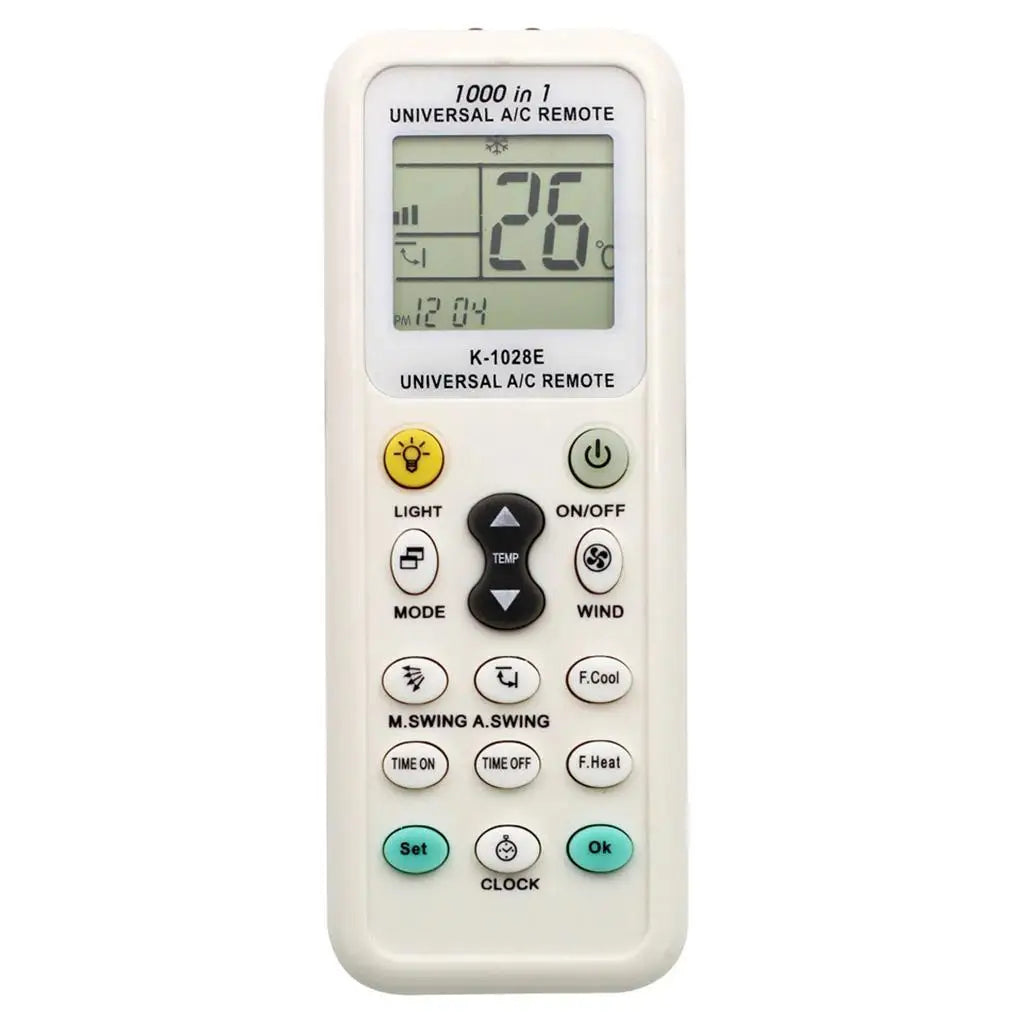 K-1028E Universal 1000-in-1 Air Conditioner Remote with LCD & One-Key Setup