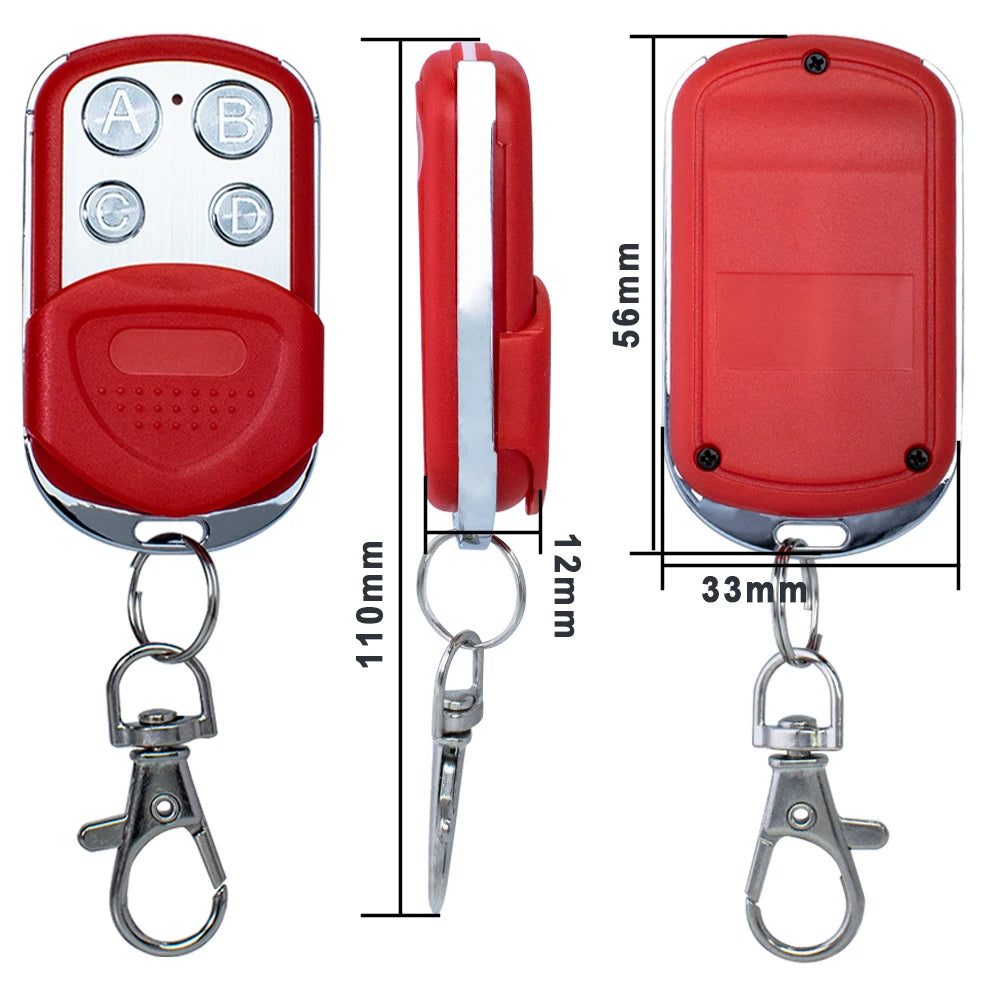 Universal 280–868MHz garage remote control – 4 in 1 multi-frequency gate key duplicator