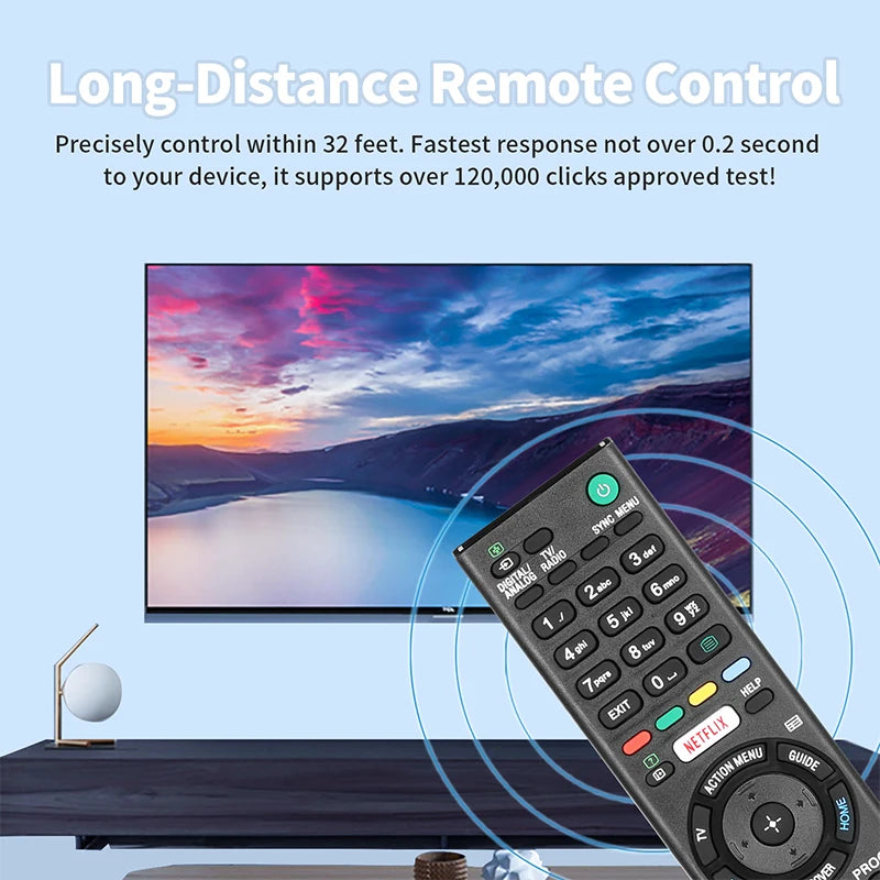 RMT-TX200E Replacement Remote for KD-43X8000D KD-55XD7005 KD-65X7500D KD-65XD7505 Sony Smart TV