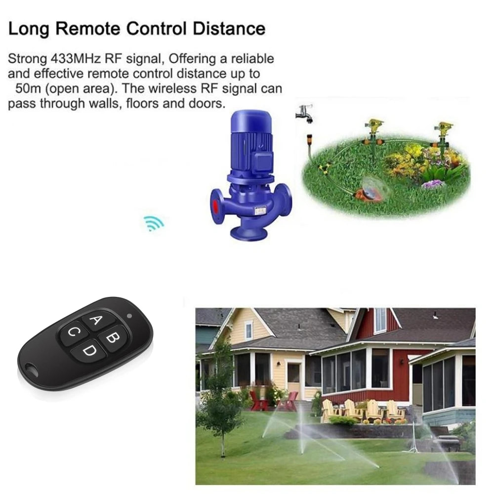 433MHz RF Remote Control Duplicator – 4CH Cloning Key Fob for Garage Doors & Gates