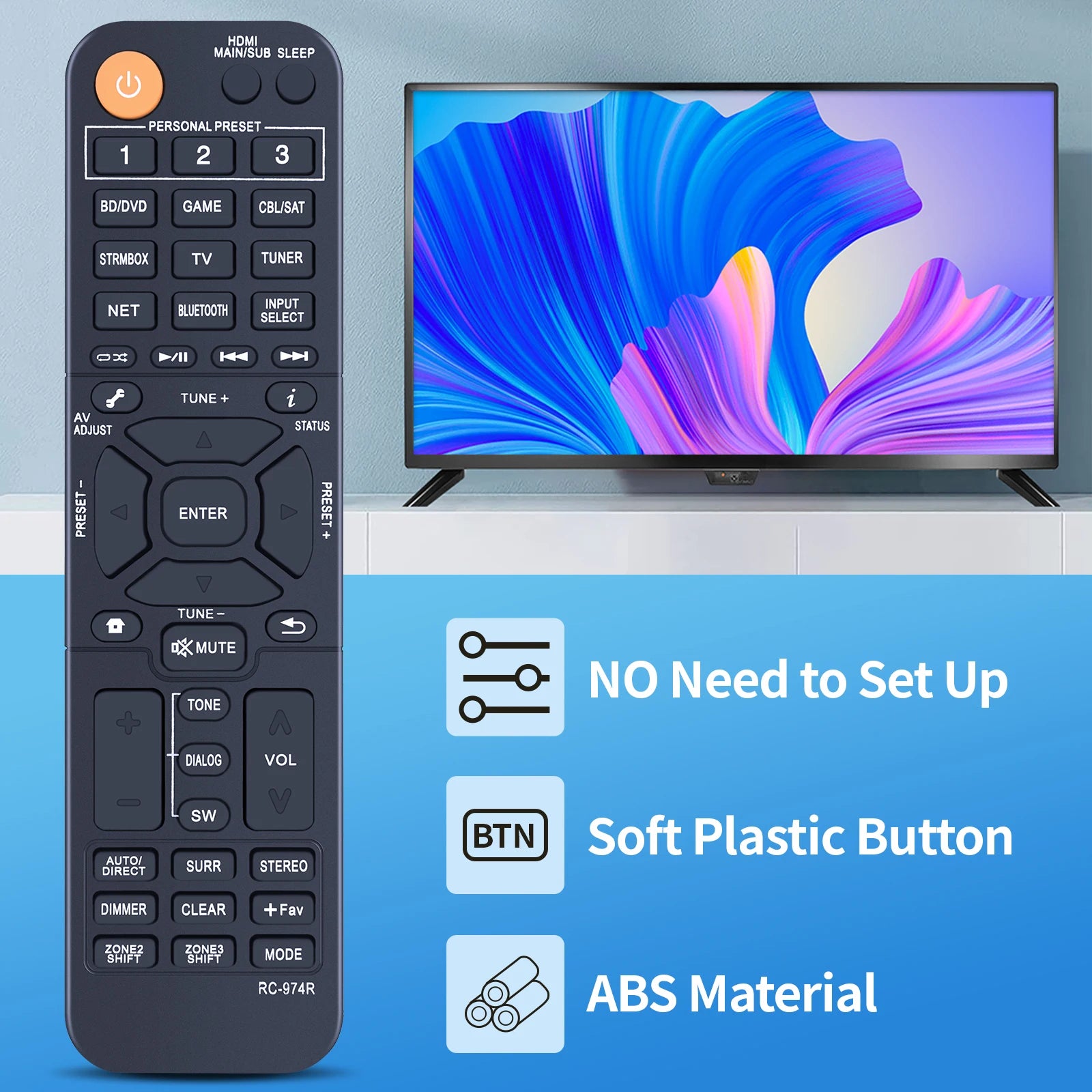 RC-974R RC-977R Remote Control for Pioneer VSX-934 7.2-Channel AV Receiver