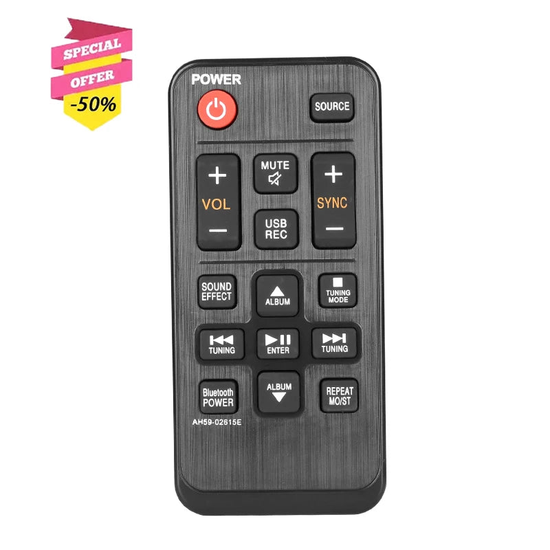 AH59-02615E AH5902615E Replacement Remote for TW-J5500 TW-H5500 Samsung Soundbar Audio System