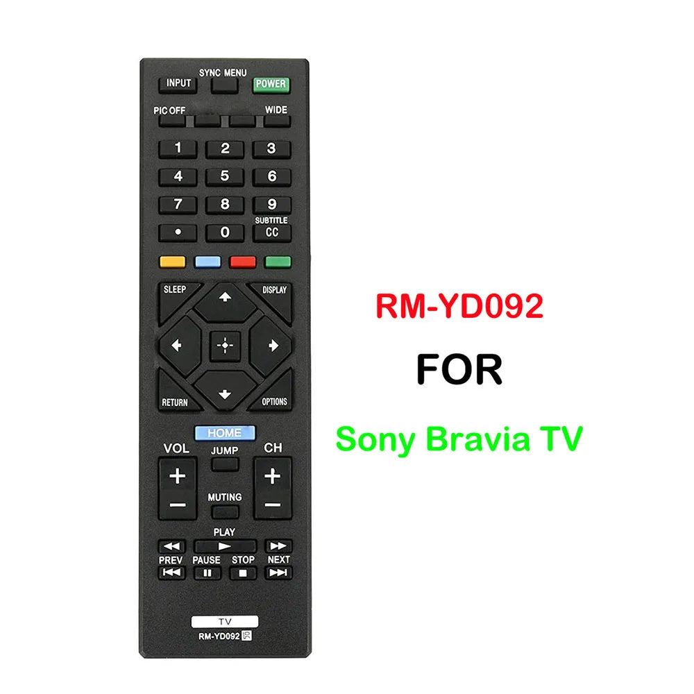 RM-YD092 Replacement Remote Control for KDL-32R410B KDL-32R430B KDL-32R300B KDL-40R474 Bravia TV