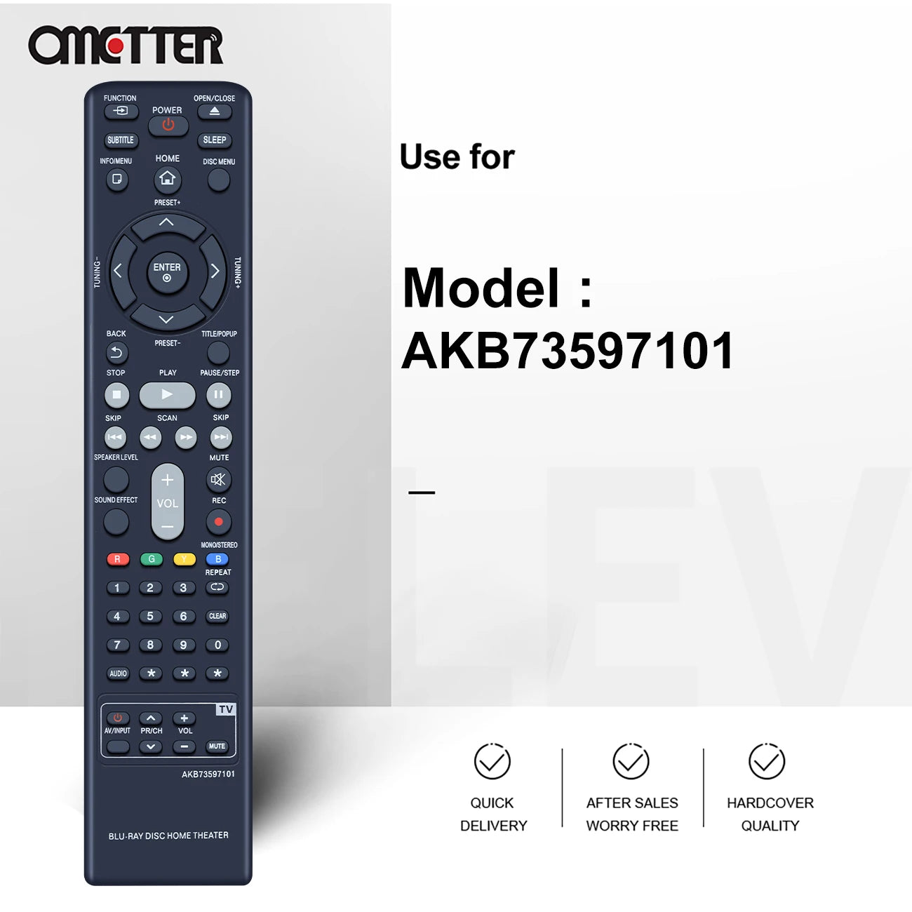 Remote Control for LG S42S2-S, BH4120S, BH6830S Blu-ray DVD Home Cinema System