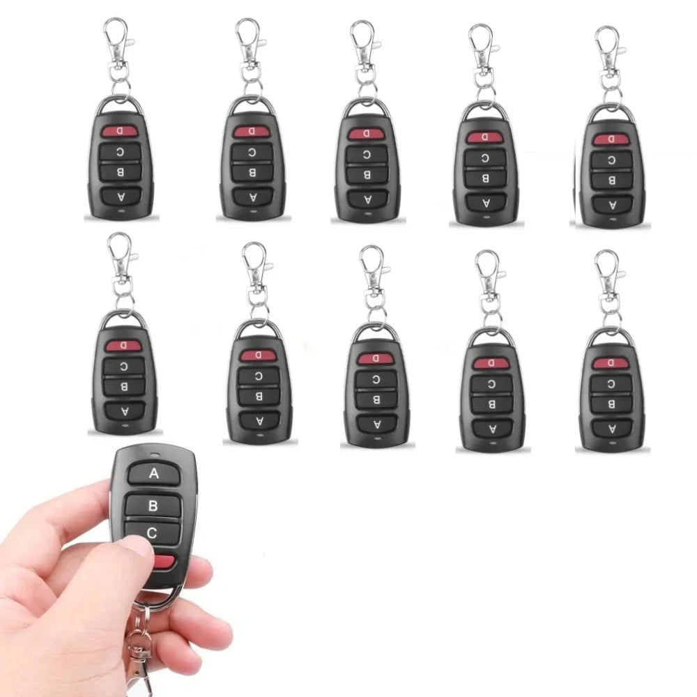 433MHz Wireless Remote Control Duplicator – 10/5PCS Key Fob Cloners for Garage Doors & Gates