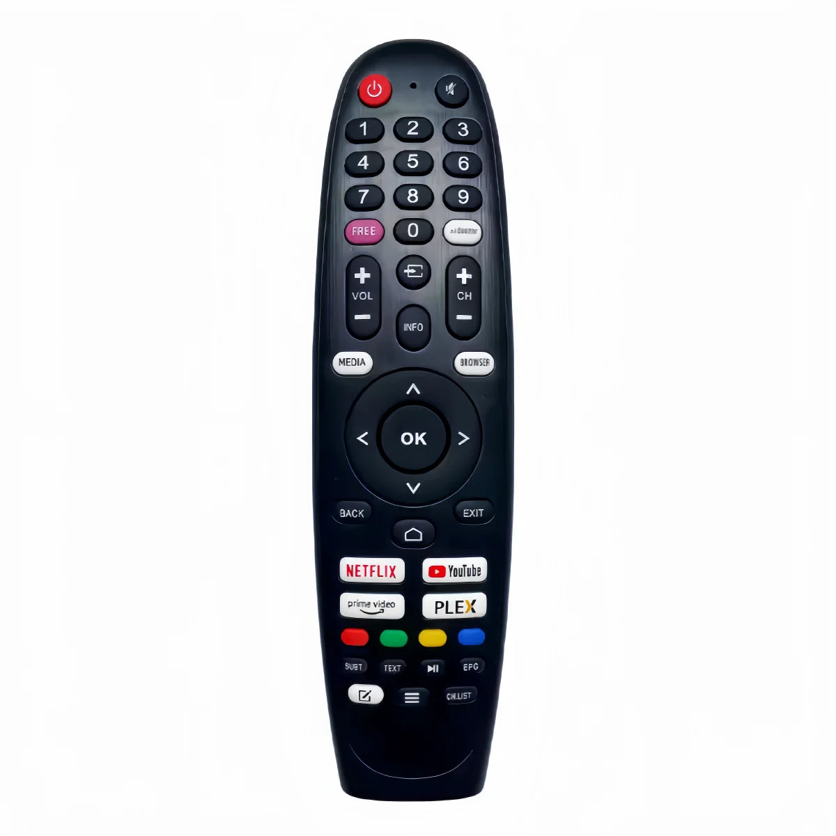 Replacement Remote Control for Smart Television Models Compatible with Edenwood HD and UHD TVs