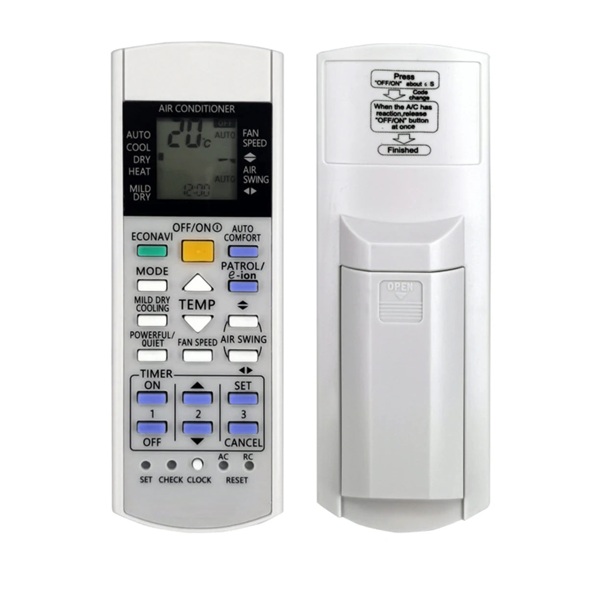 Panasonic A75C3300 Universal Replacement Remote Control for Split Air Conditioner Systems