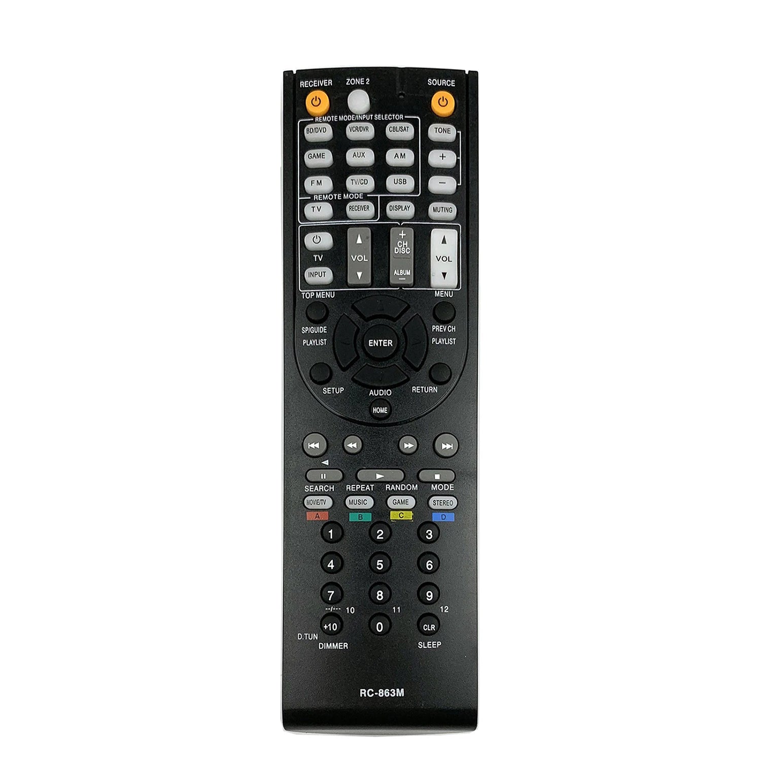 Replacement Remote Control RC-865M RC-863M for Onkyo TX-NR525 TX-NR315 TX-NR626 TX-NR737 AV Receivers