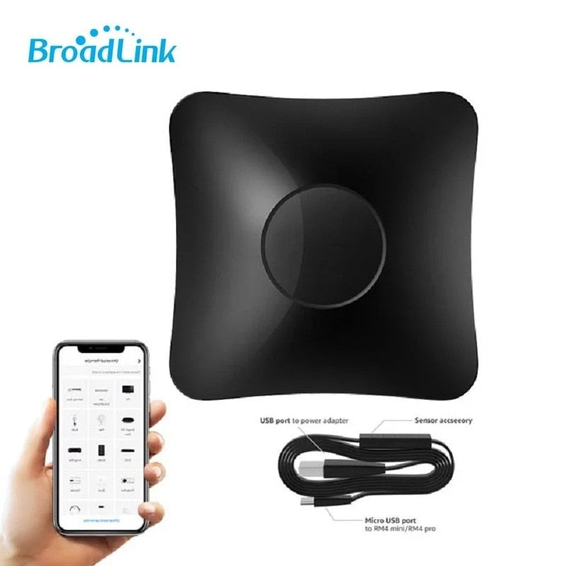 BroadLink RM4 Pro Version Wireless Universal Remote Hub with HTS2 Temp and Humidity Sensor