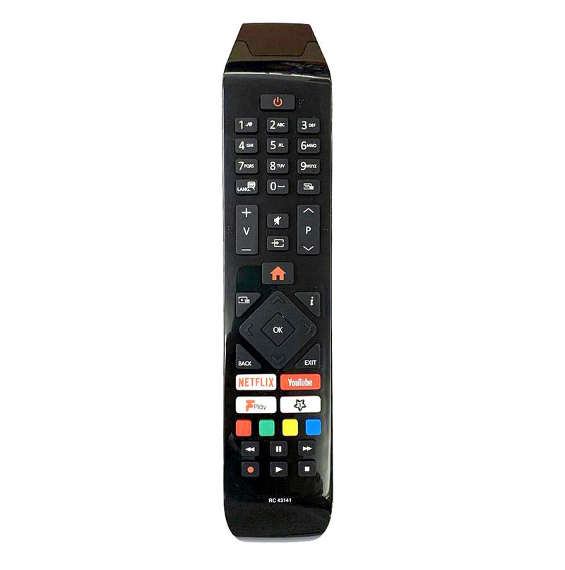 RC43141 for Hitachi TV Remote Control with Netflix Youtube Fplay Buttons