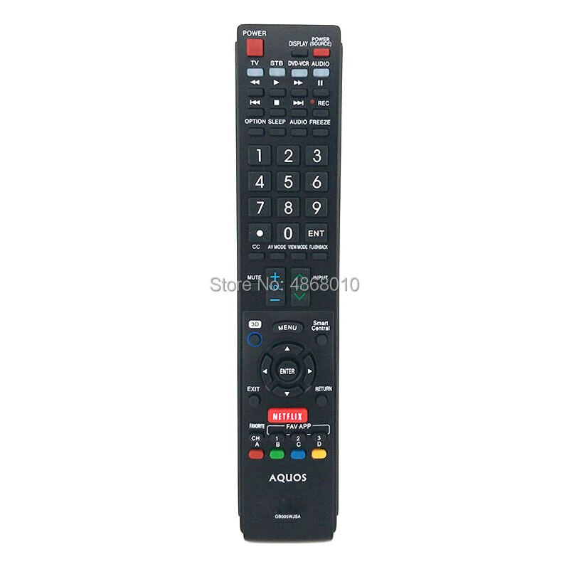 GB005WJSA for SHARP Replacement TV Remote Control for Sharp Aquos Television