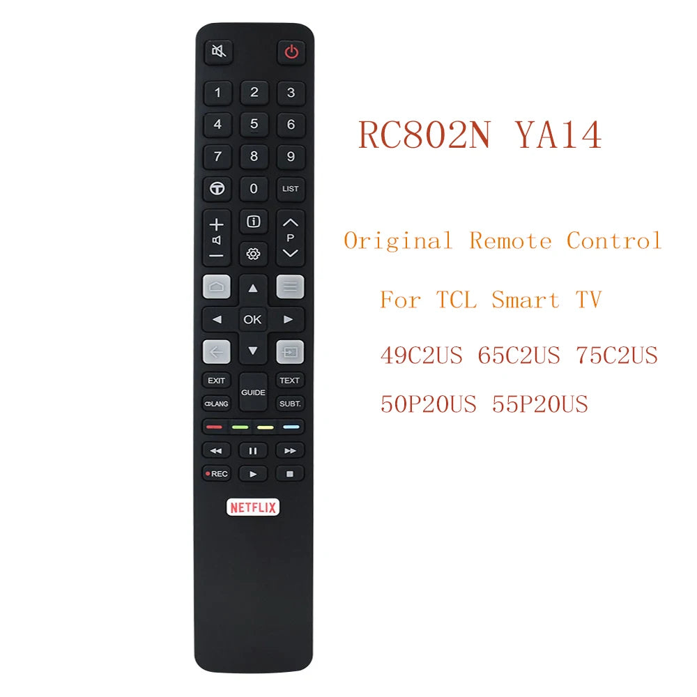 RC802N YA14 Remote Control for TCL Smart TV 49C2US 65C2US 75C2US 50P20US