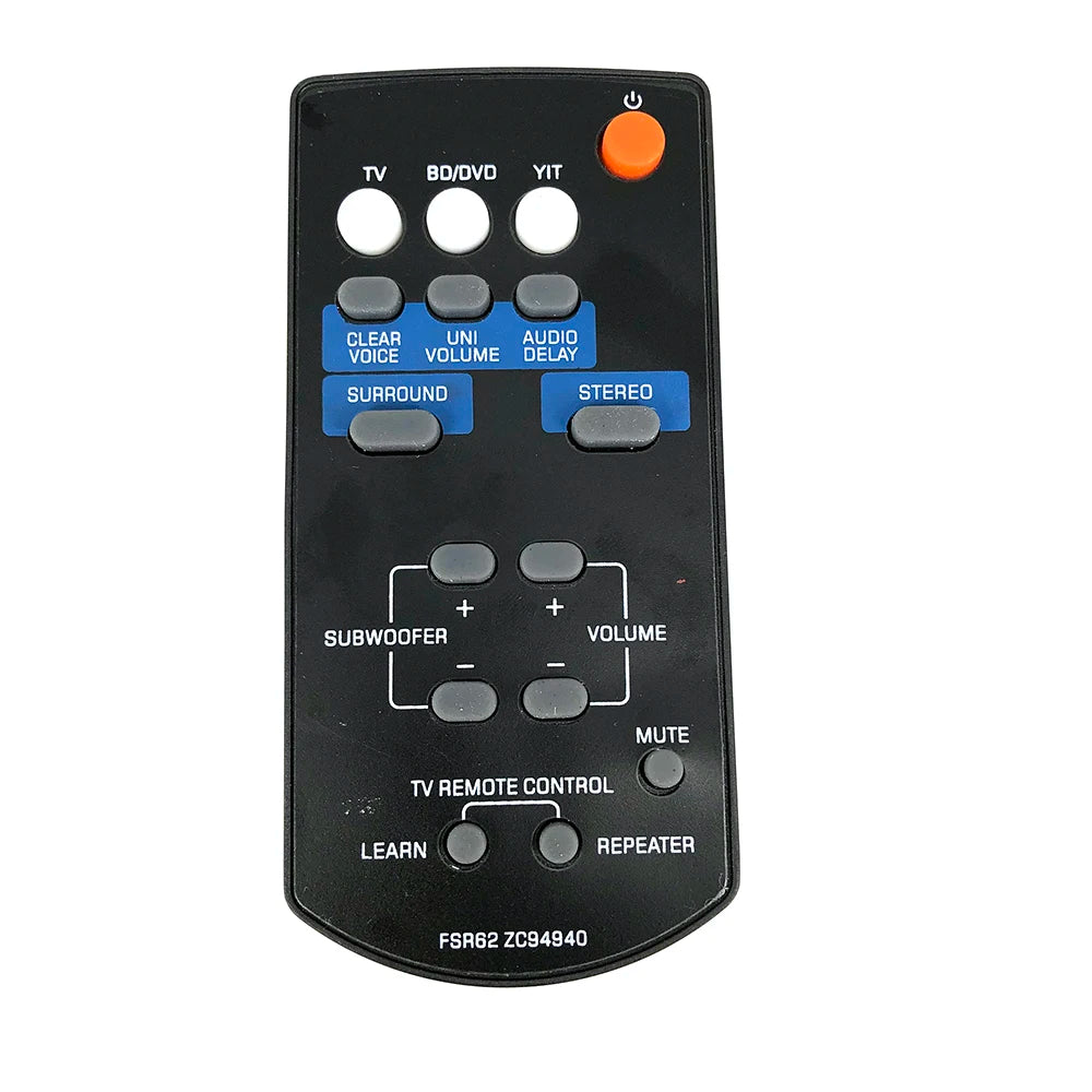 YAMAHA FSR62 Soundbar Remote Control FSR62 ZC94940 YAS-201 YAS-201BL YAS-CU201 – IR Remote
