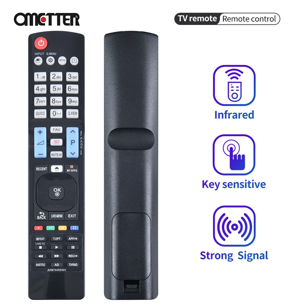 OMETTER Remote Control for LG Smart TVs 42LM670S, 42LV5500, 47LM6700, 55LM6700 Replacement IR Remote