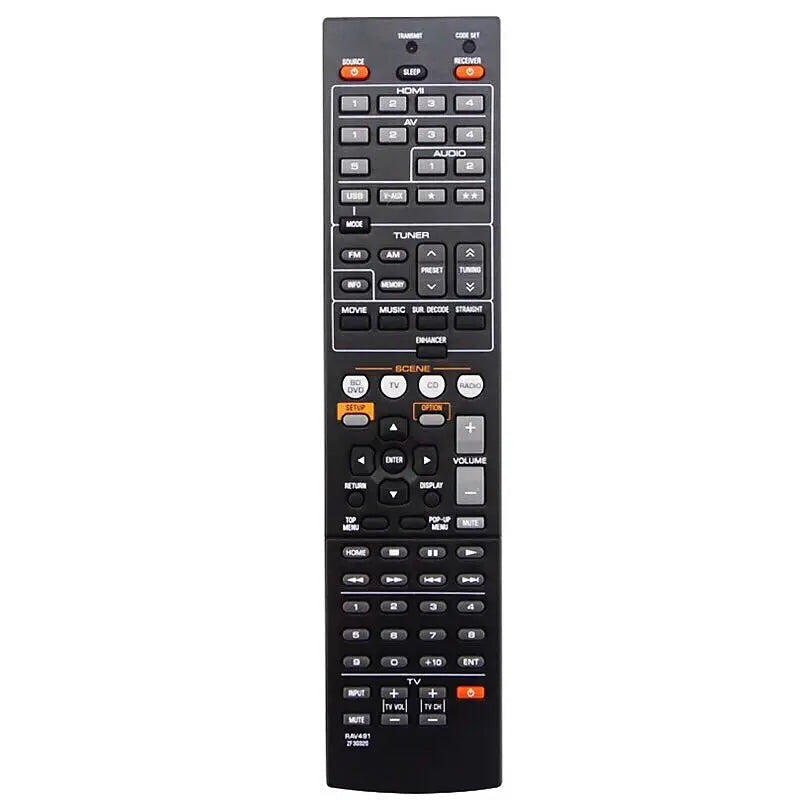 Replacement Remote Control for A/V Receivers RAV491 ZF30320 Compatible with Multiple Receiver Models