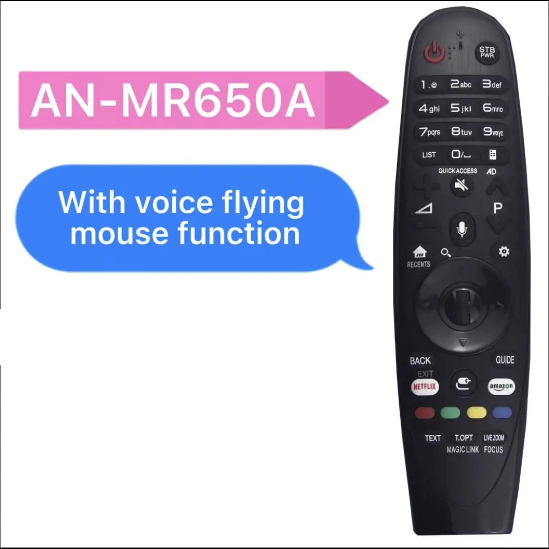 Replacement Remote for LG Smart TVs: 65UJ7700, 70UJ6570, 72SJ8570, 74UJ6450, 75SJ8570, 86SJ9570