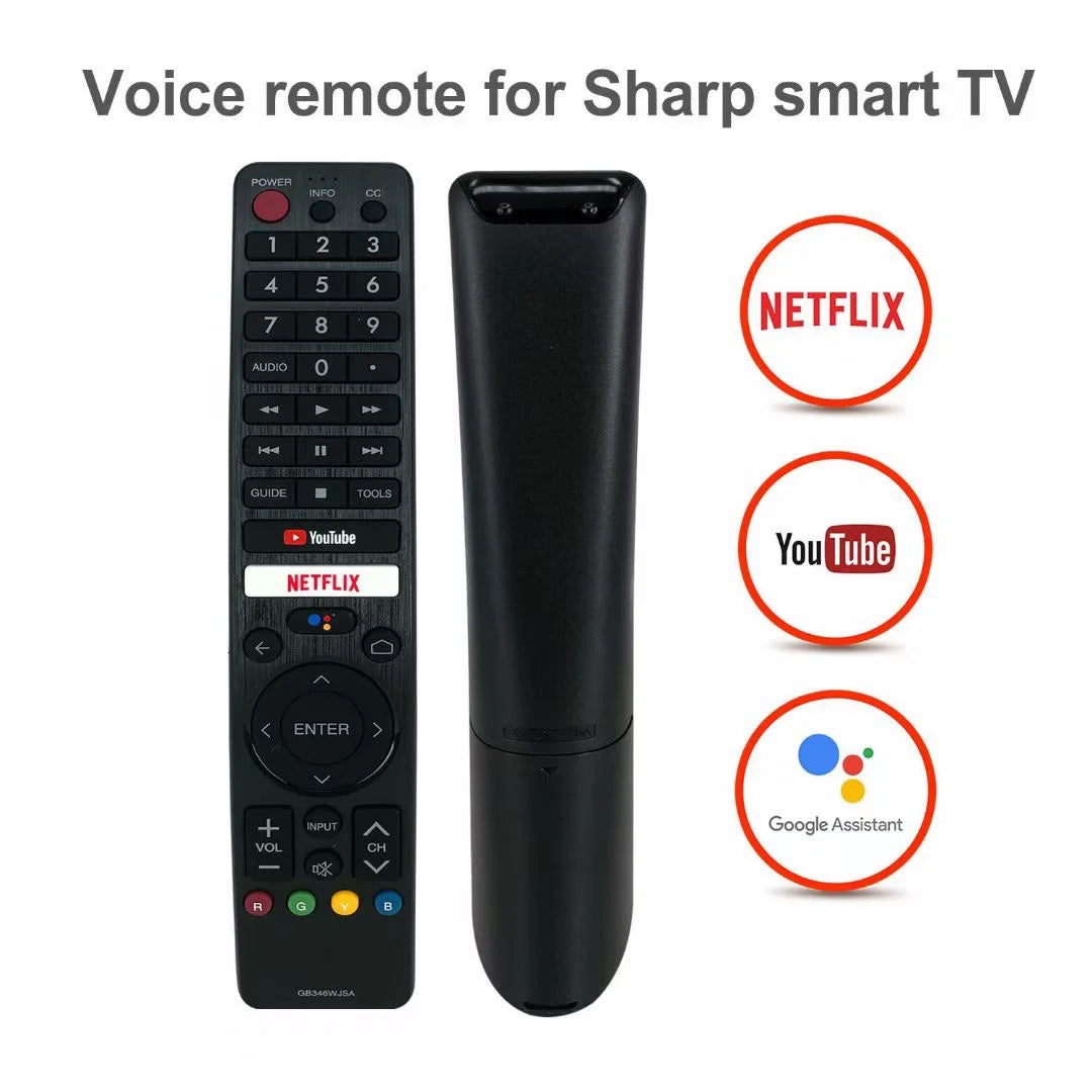 Sharp GB346WJSA Voice Replacement Remote Control for AQUOS Smart LED LCD Televisions