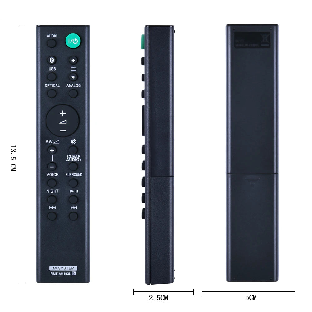 Sony RMT-AH103U Replacement Remote Control for Sound Bar Audio Systems