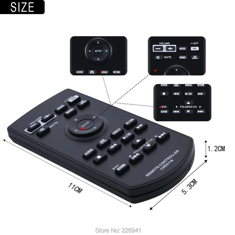 Remote Control for Pioneer CXE5116 Car Audio DVD Navigation Systems