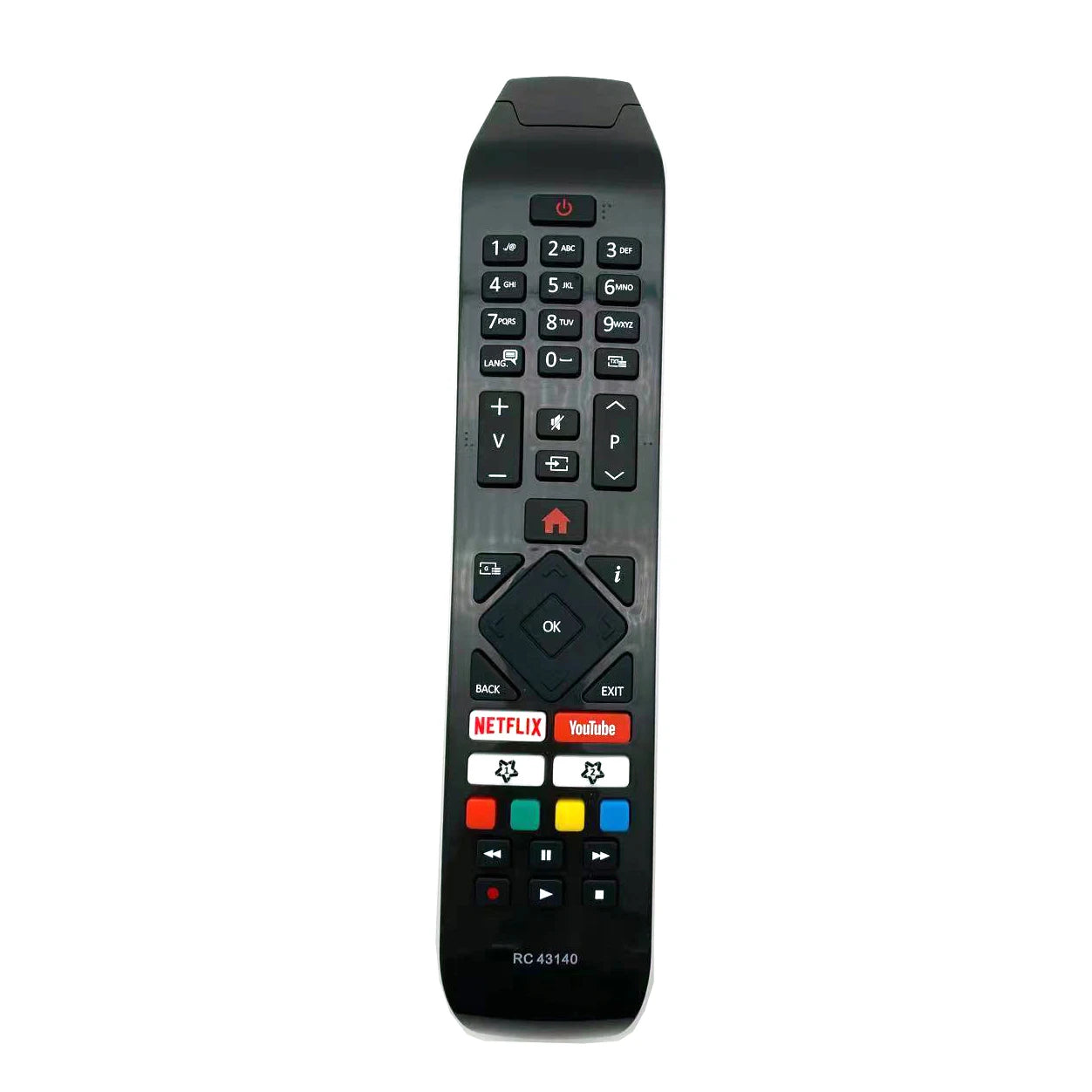 Hitachi RC43141 Replacement Remote Control for 24HB, 43HK, 49HL, 50HK and 55HL Series Smart Televisions