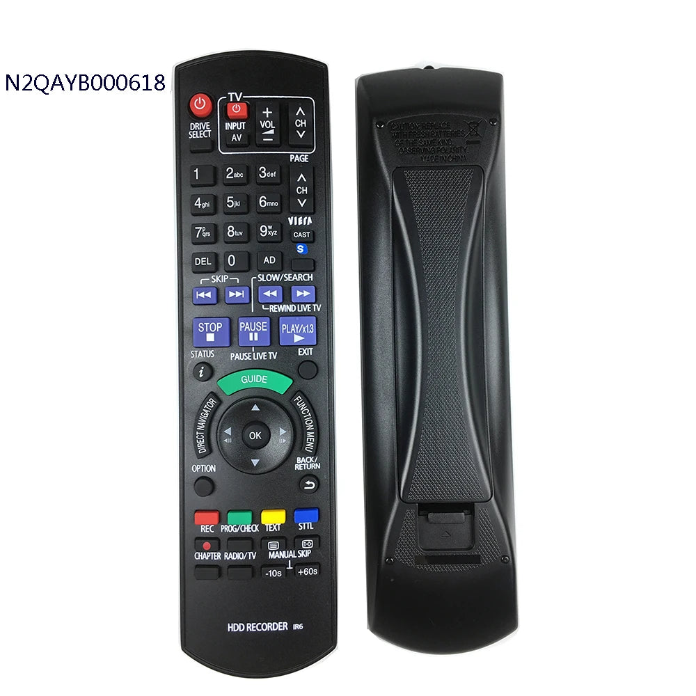 Panasonic N2QAYB000618 Replacement Remote Control for HDD DVD Recorder Systems