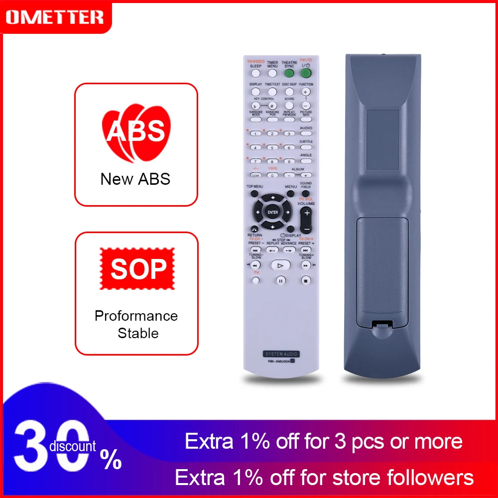 Sony RM-AMU004 Replacement Remote Control for Mini DVD Hi-Fi Audio Systems