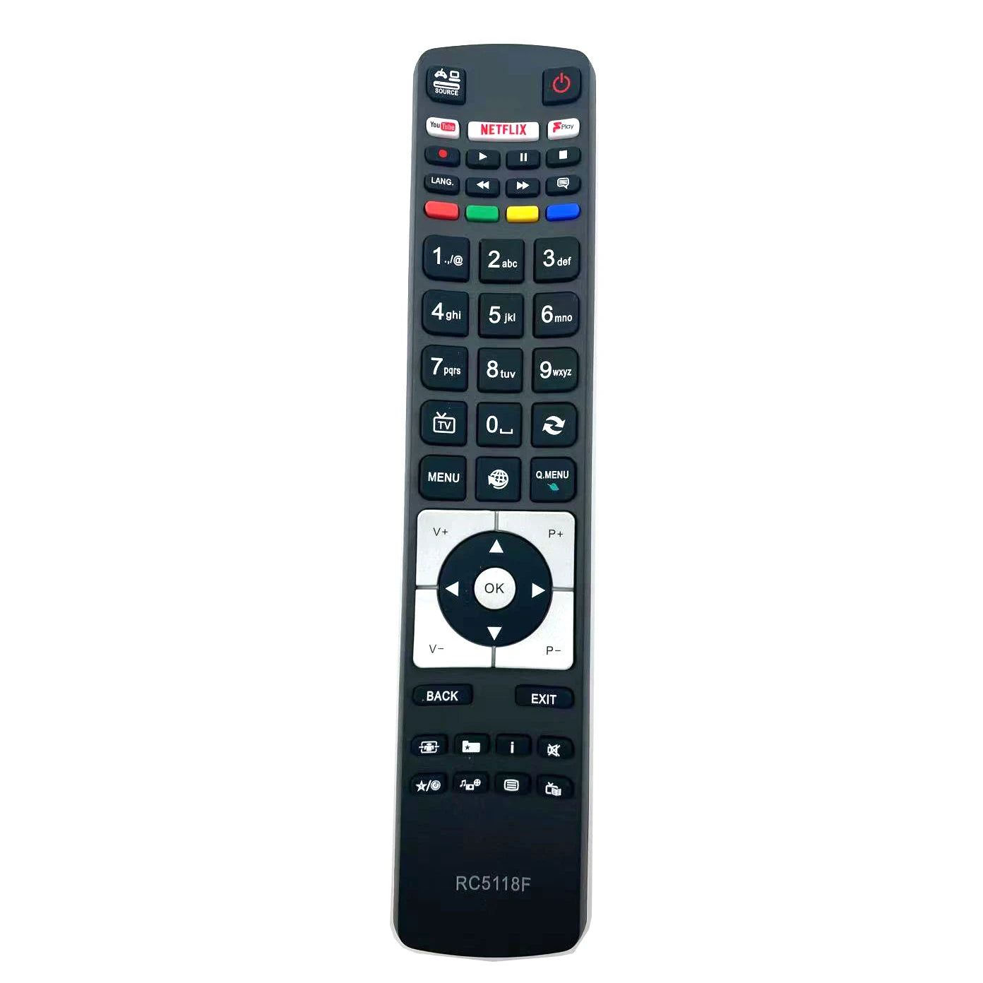 RC5118 RC5117 RC5118F Replacement Remote Control for Hitachi, Telefunken, Bush, Sharp, Finlux and JVC Televisions