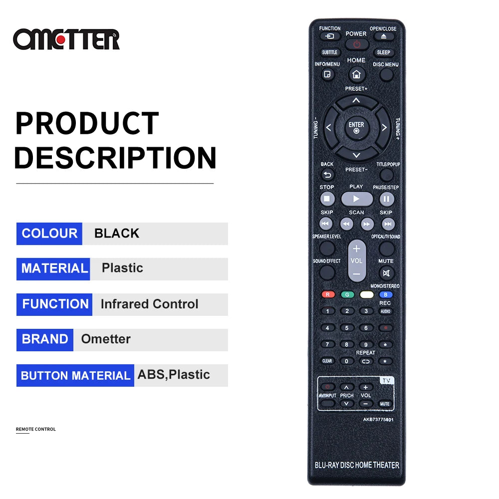 AKB73775801 Remote Control for Blu-ray Home Theater BH5140 BH5140S BDH9000