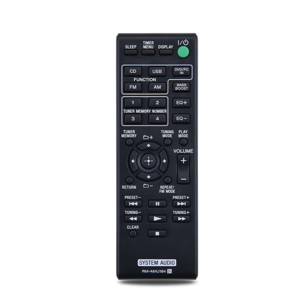 Sony RM-AMU184 Replacement Remote Control for Mini Hi-Fi Audio Systems