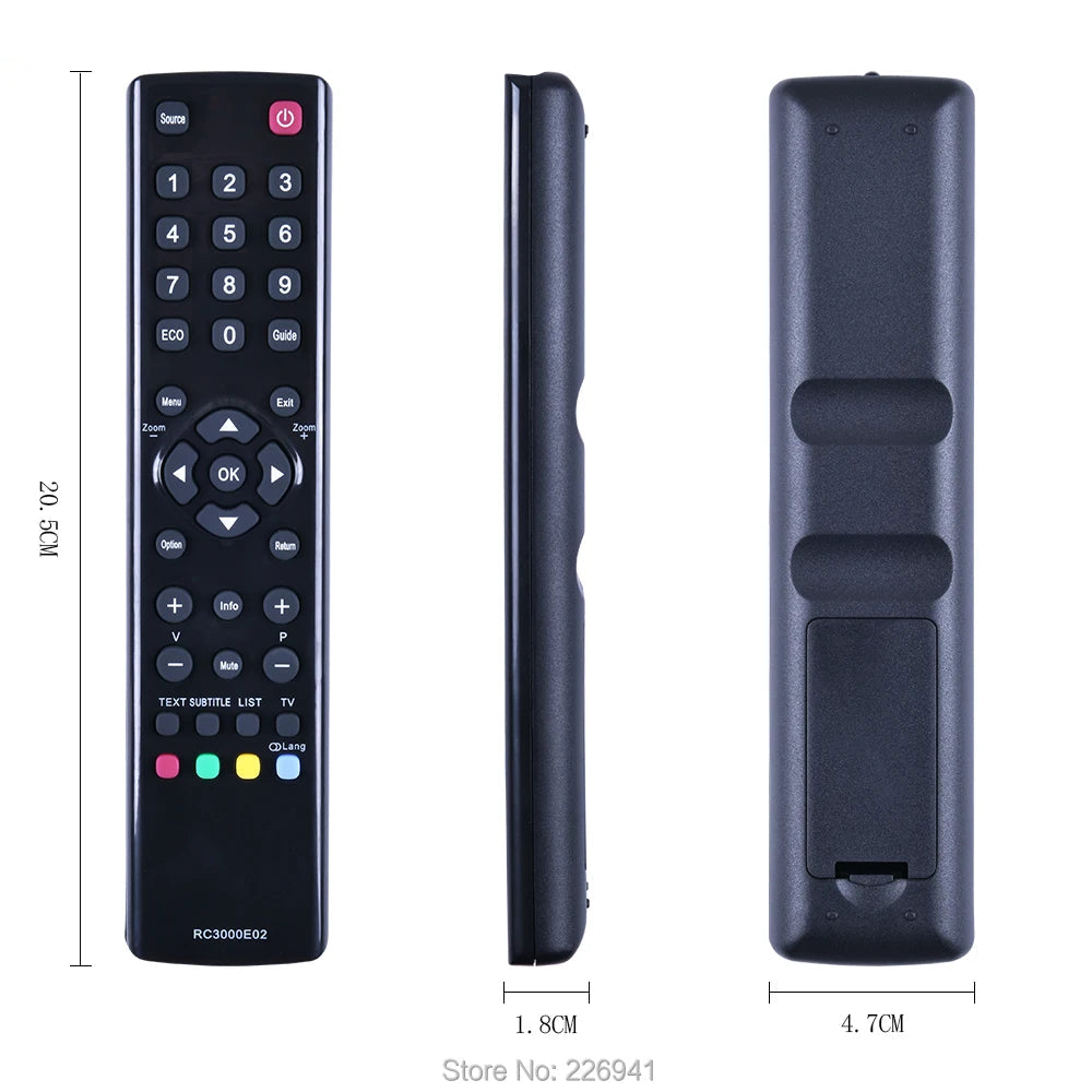 Replacement Remote Control RC3000E02 for TCL LED and LCD Televisions