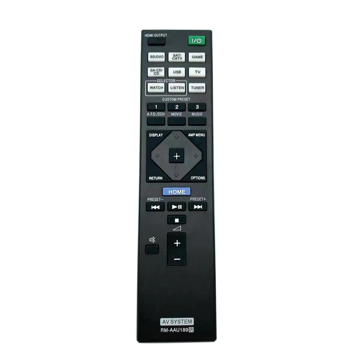 Sony RM-AAU189 Replacement Remote Control for STR and HT Series AV Receiver Home Theatre Systems