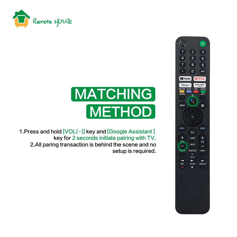 Voice Remote Control Replacement RMF-TX520U Compatible with Smart TV and XR Series Television Models