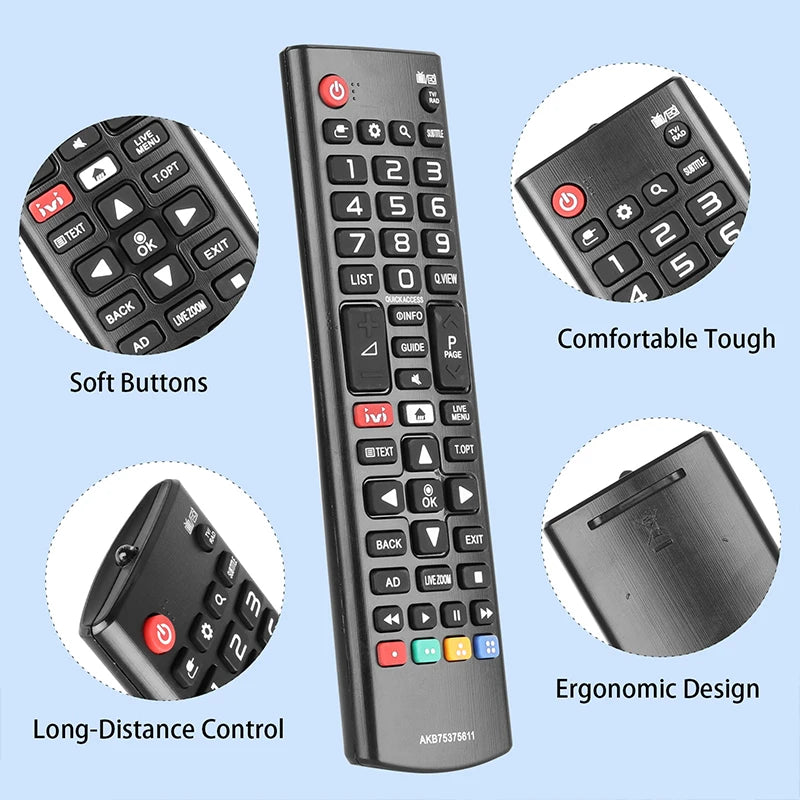 AKB75375611 Replacement Remote Control for 32LK610B 43LK6100 50UK6300 65UK6100 LG Smart TV