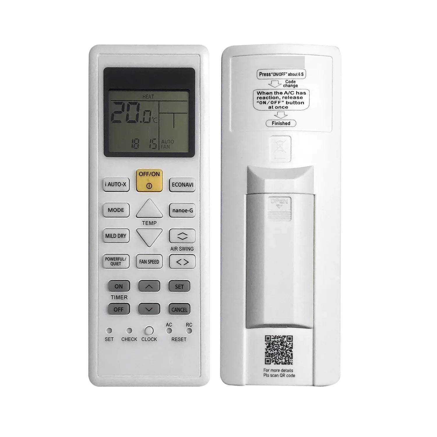 Panasonic Universal Replacement Remote Control for Split Air Conditioner Systems