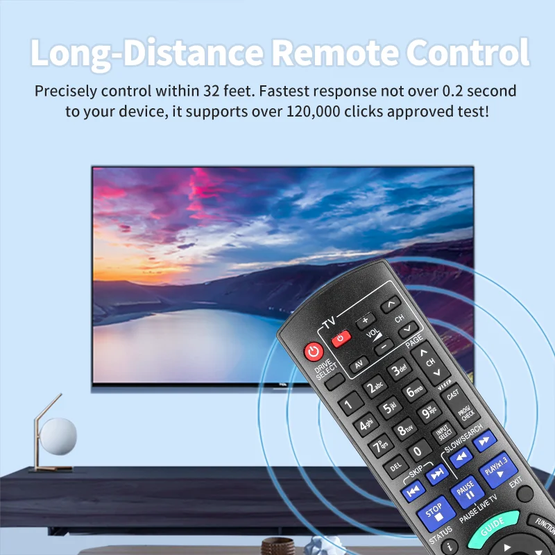 N2QAYB000479 Replacement Remote for DMR-XW380 DMR-XW385 DMR-XW390 DMR-XW480 Panasonic DVD Recorder